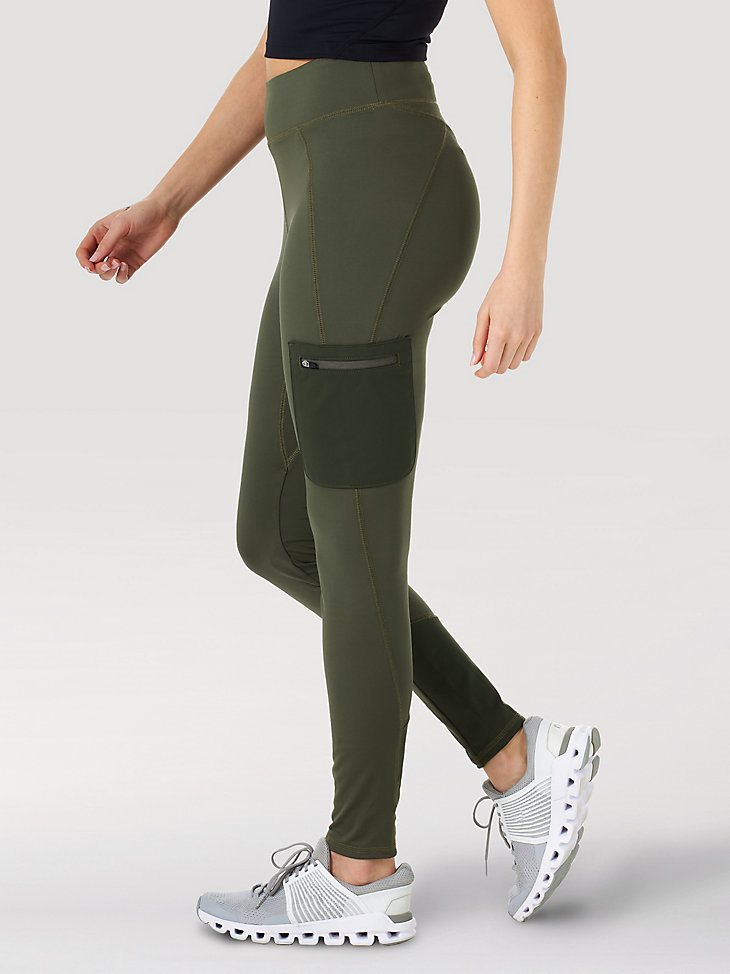 ATG by Wrangler Women's Cargo Leggings in Olive