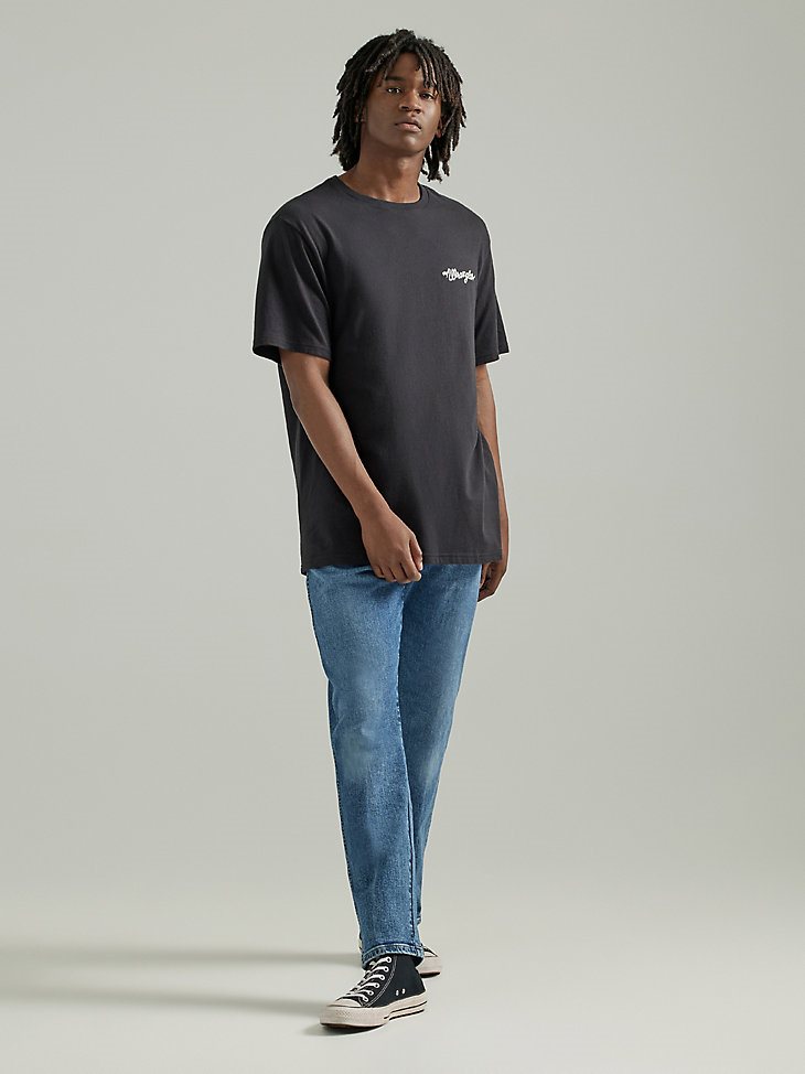 Men's Snake Logo T-Shirt in Washed Black