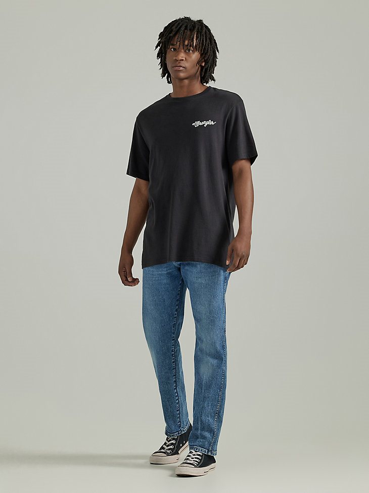 Men's Snake Logo T-Shirt in Washed Black