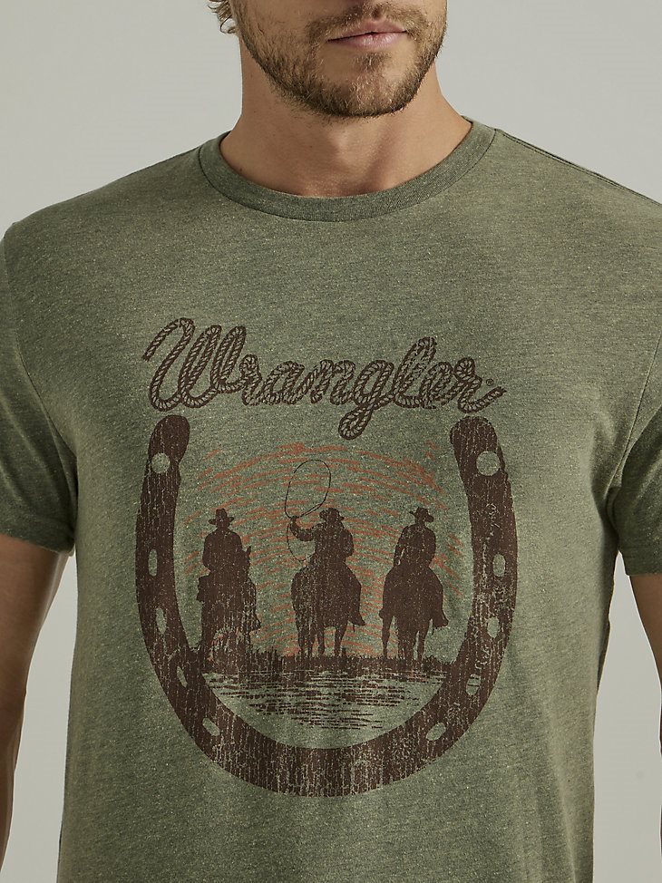 Men's Riders Graphic T-Shirt in Sage Green