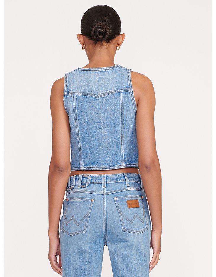 Wrangler + STAUD The Vest in Mid Blue