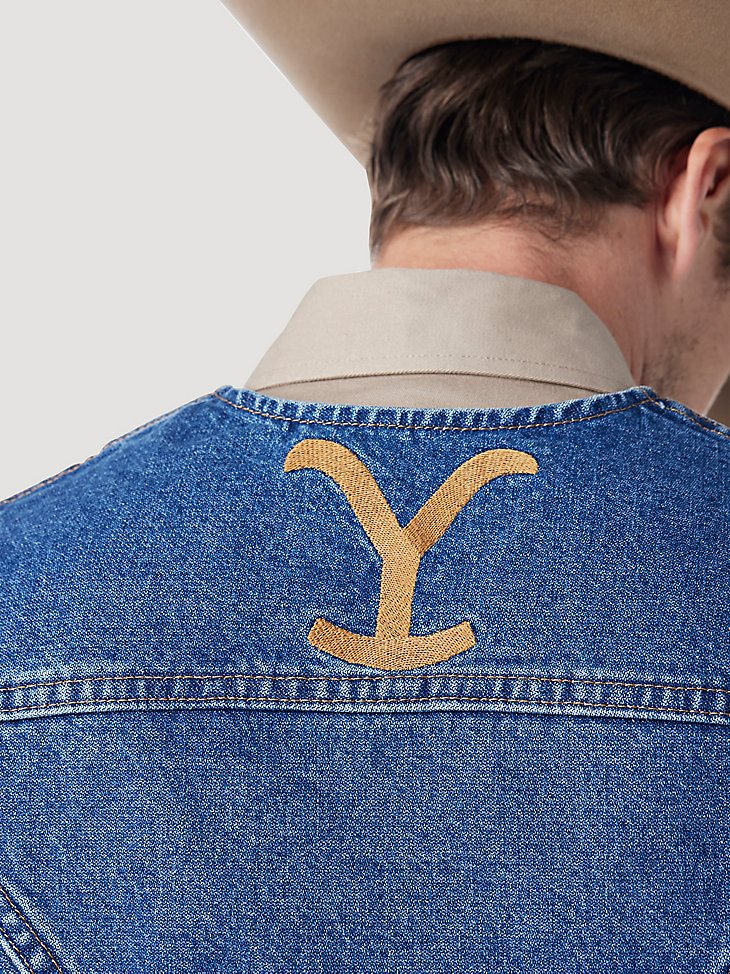 Wrangler x Yellowstone Stonewash Denim Vest in Stonewash