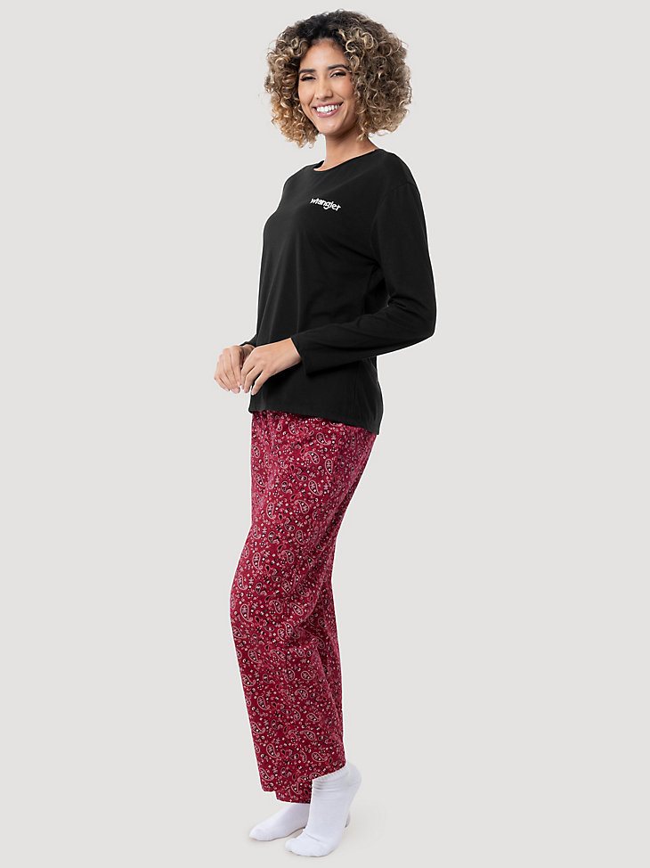 Women's Printed Sleep Set in Red