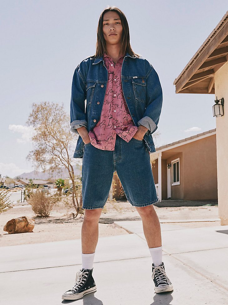 Men's Relaxed Fit Denim Short in Cowboy Mid Wash