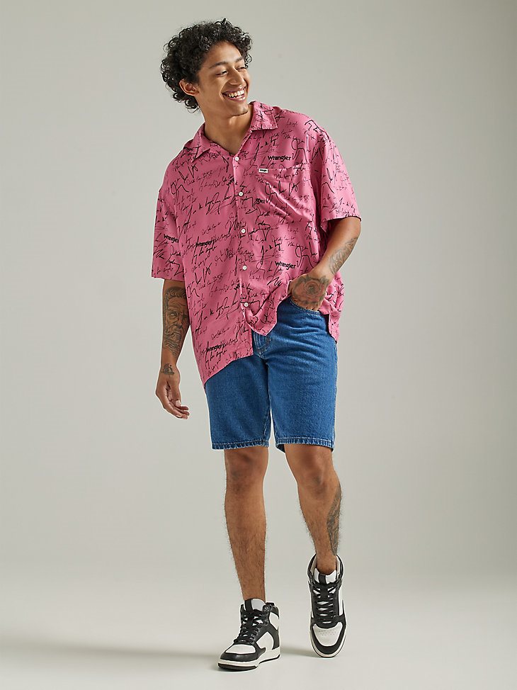 Men's Relaxed Fit Denim Short in Cowboy Mid Wash