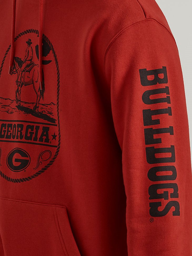Men's Wrangler Collegiate Roped Pullover Hoodie in University of Georgia