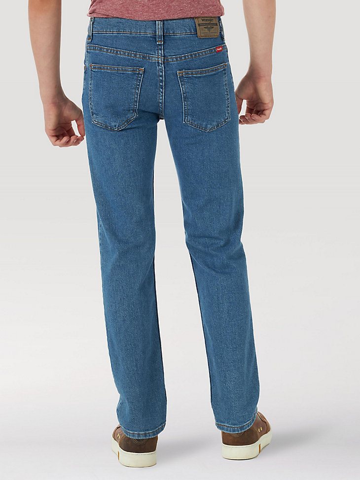 Boy's Wrangler Five Star Flex Straight Leg Jean (8-16) in True Indigo