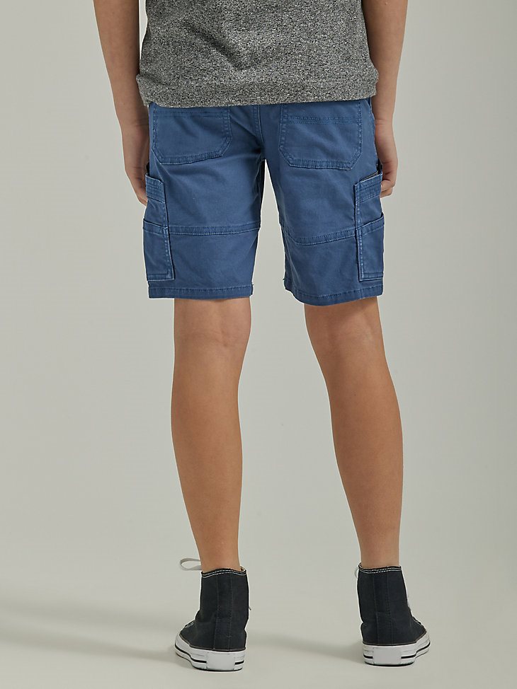 Boy's Wrangler Gamer Cargo Short (Husky) in Darker Denim