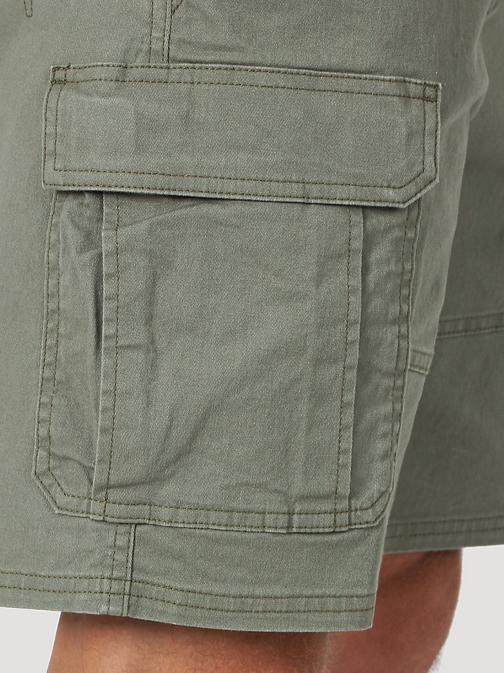 Men's Wrangler Authentics Stretch Cargo Short in Dusty Olive