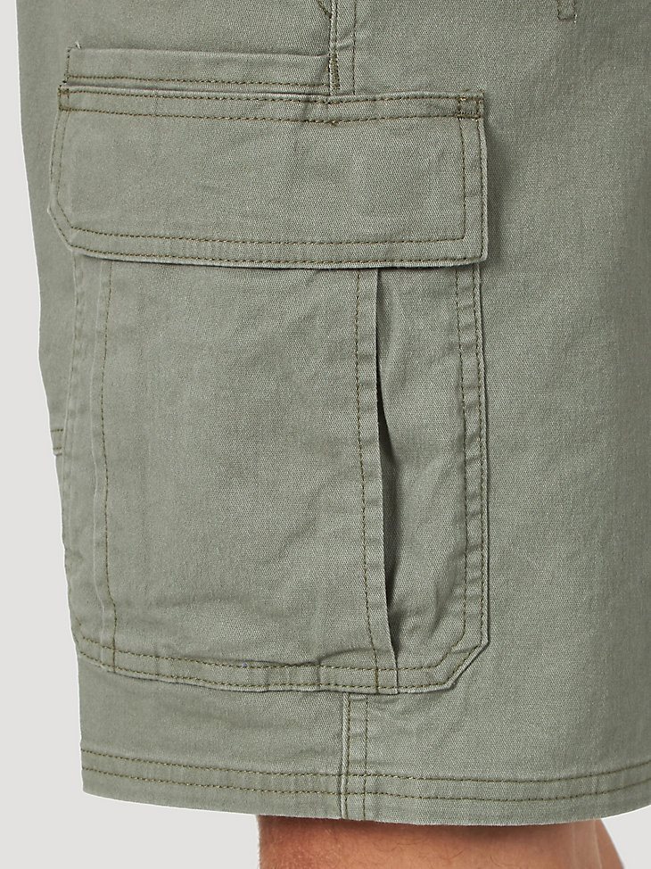 Men's Wrangler Authentics Stretch Cargo Short in Dusty Olive