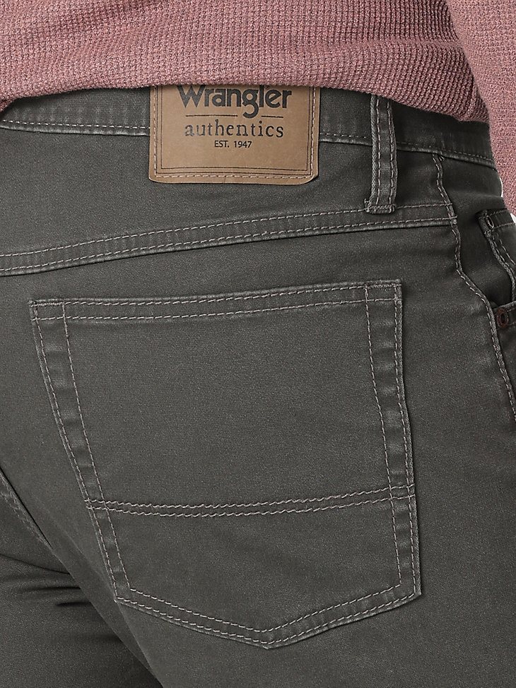 Men's Wrangler Authentics Slim Straight Twill Pant in Anthracite