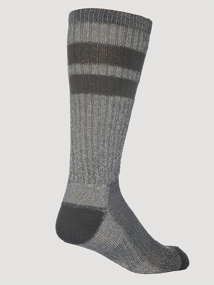 Men's Wool Stripe Work Socks (3-pack) in Green
