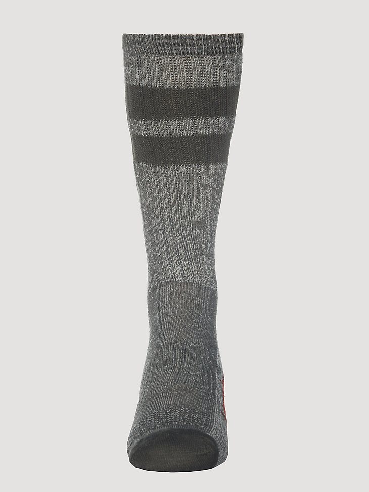 Men's Wool Stripe Work Socks (3-pack) in Green
