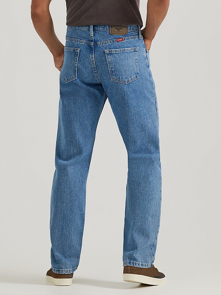 Wrangler Five Star Premium Denim Relaxed Fit Jean in Stone Bleach