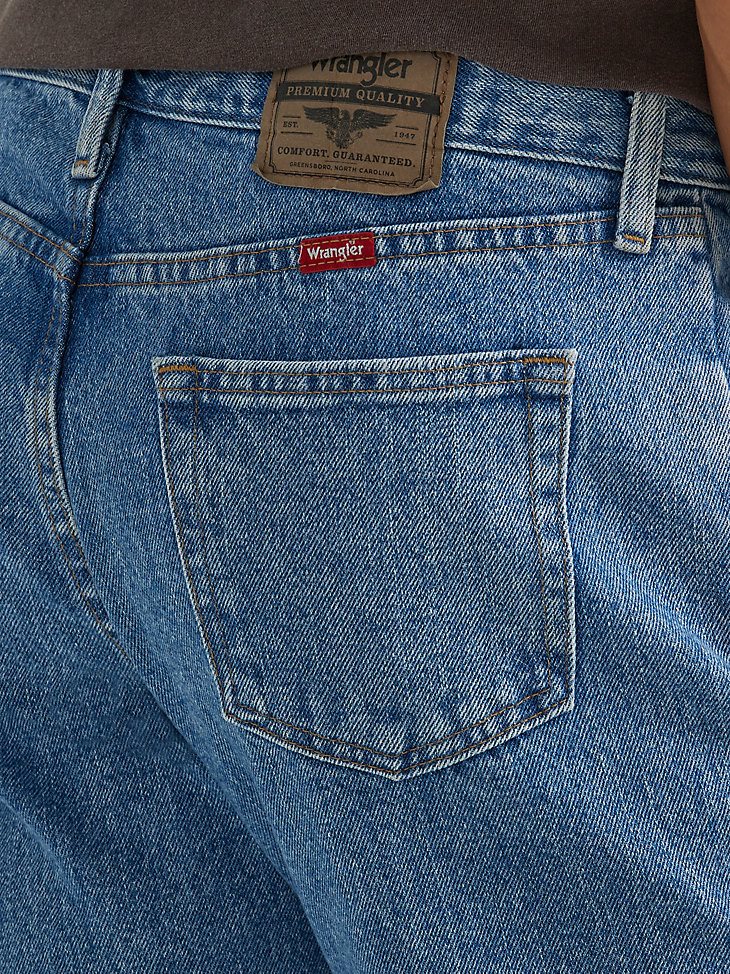 Wrangler Five Star Premium Denim Relaxed Fit Jean in Stone Bleach