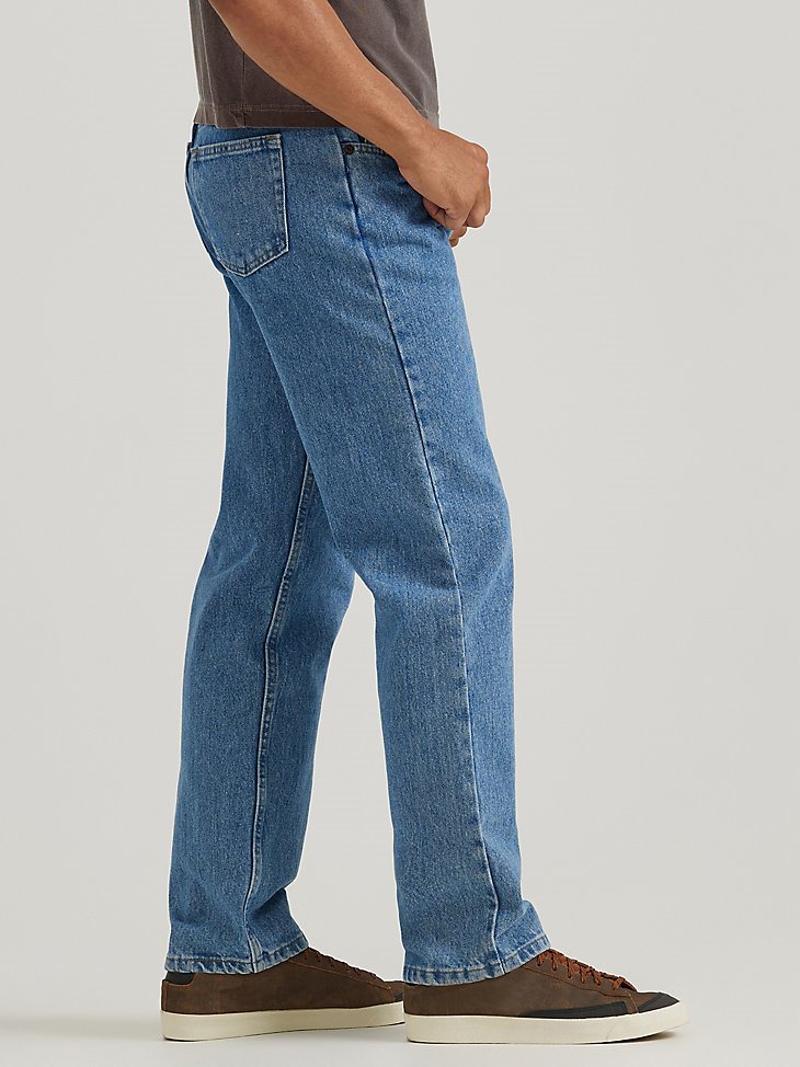 Wrangler Five Star Premium Denim Relaxed Fit Jean in Stone Bleach