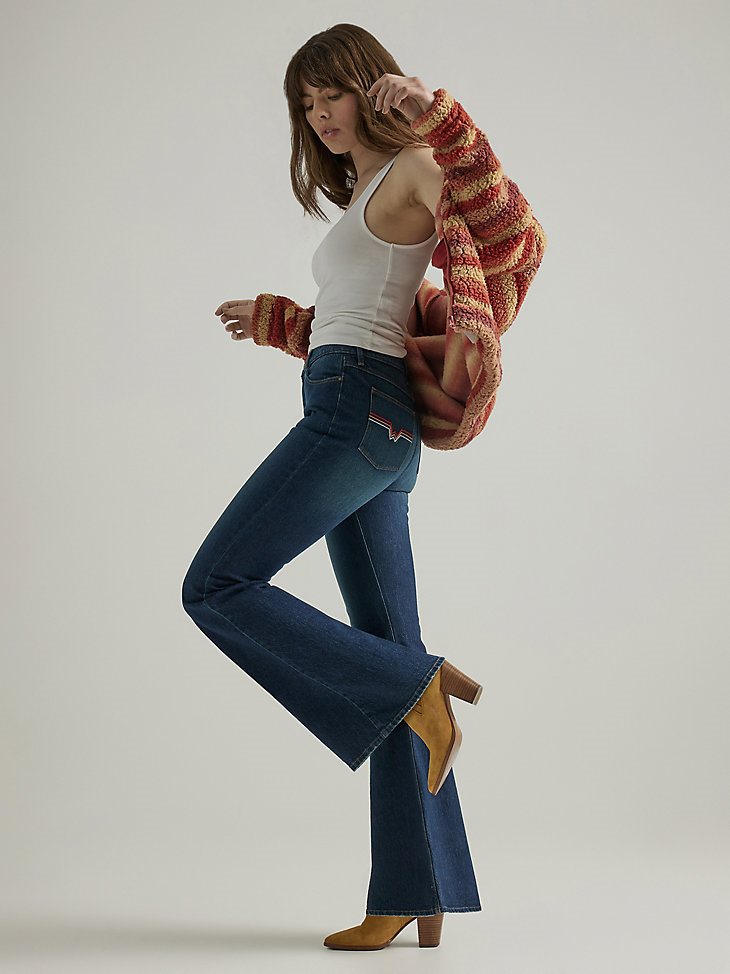 Women's Fierce Flare Embroidered Jean in Stargazer