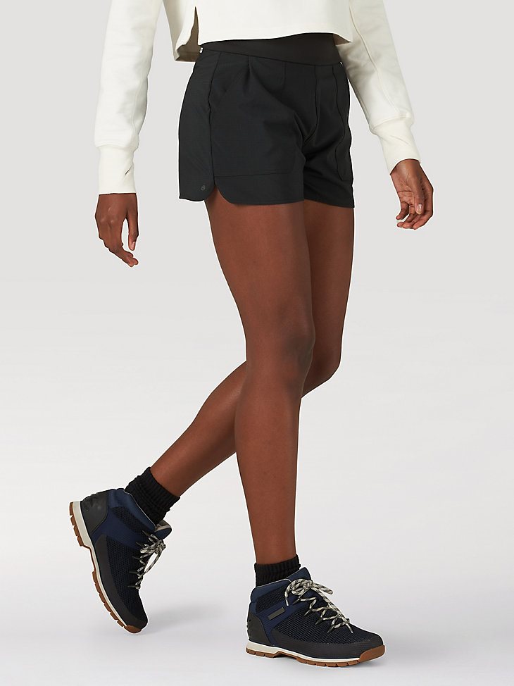 ATG By Wrangler Women's Mixed Material Short in Black