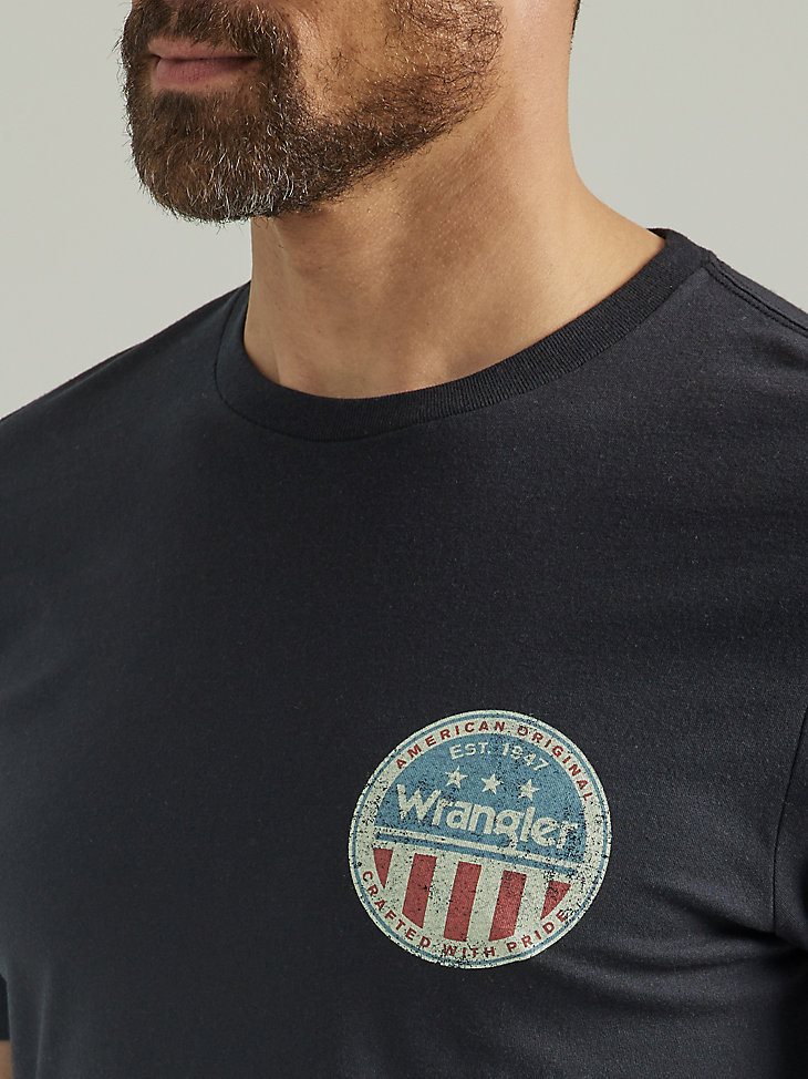 Men's Eagle Seal Graphic T-Shirt in Jet Black
