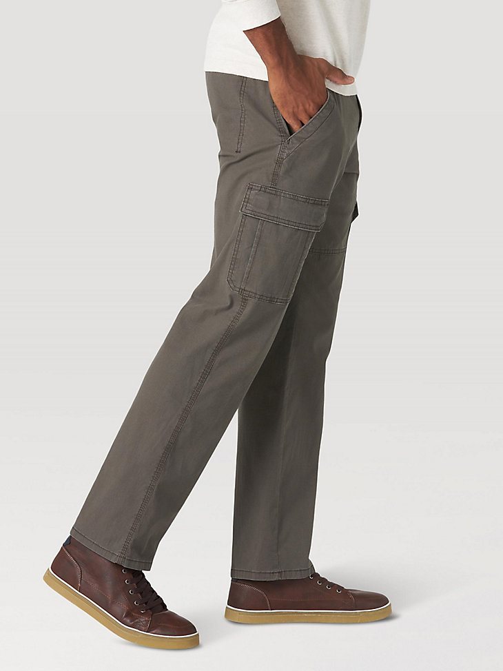 Men's Wrangler Authentics Relaxed Stretch Cargo Pant in Olive Drab