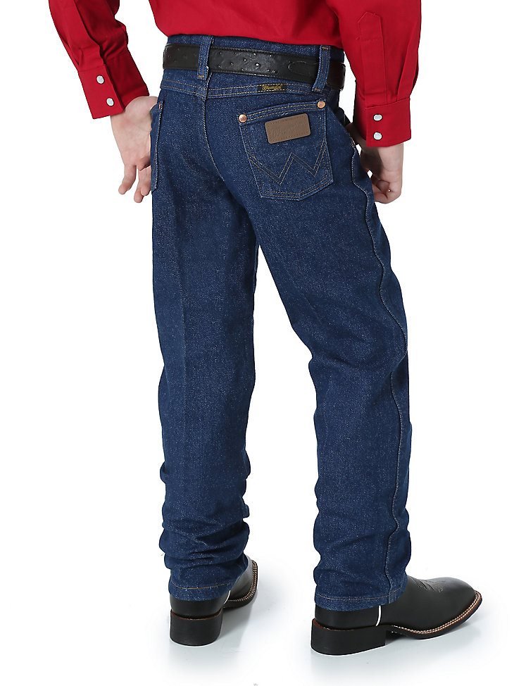 Boy's Prewashed Cowboy Cut Original Fit Jean (4-7) in Prewashed Indigo