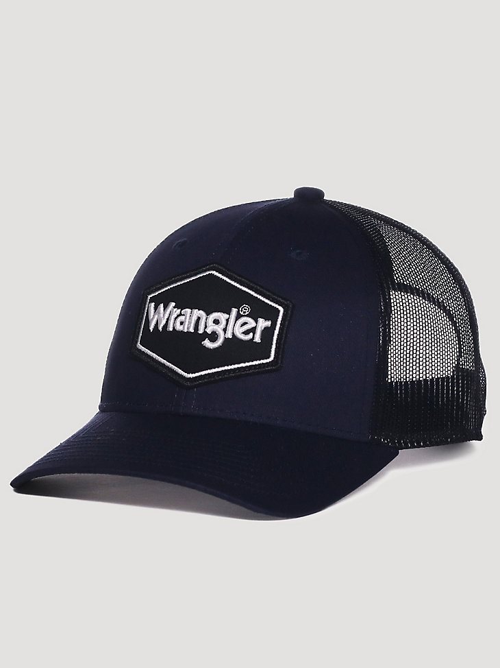 Men's Mesh Back Wrangler Hat in Black/Navy