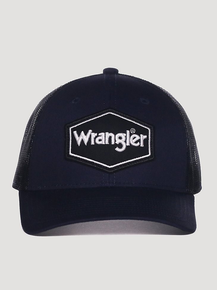 Men's Mesh Back Wrangler Hat in Black/Navy