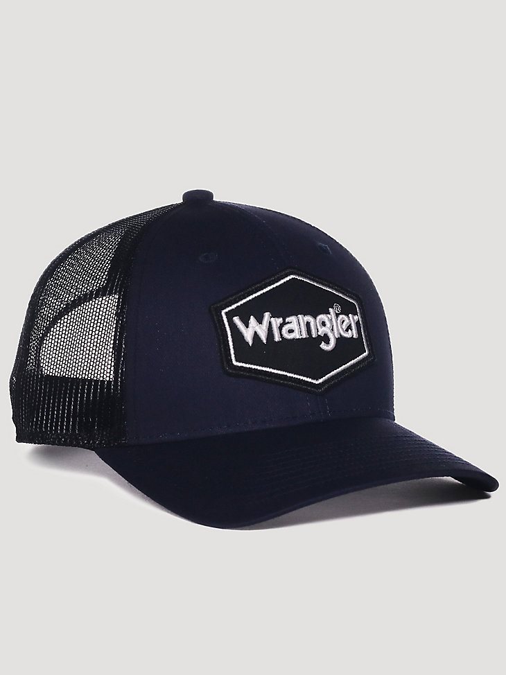 Men's Mesh Back Wrangler Hat in Black/Navy