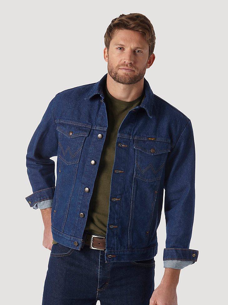 Wrangler Cowboy Cut Unlined Denim Jacket in Prewashed Denim