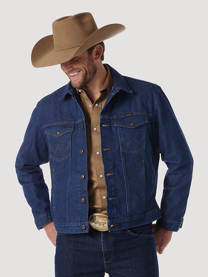Wrangler Cowboy Cut Unlined Denim Jacket in Prewashed Denim