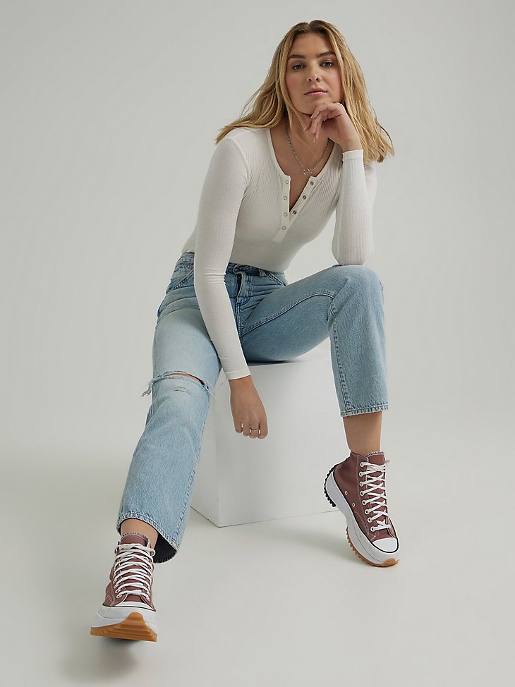 Women's Wild West Destructed Jean in Jerky