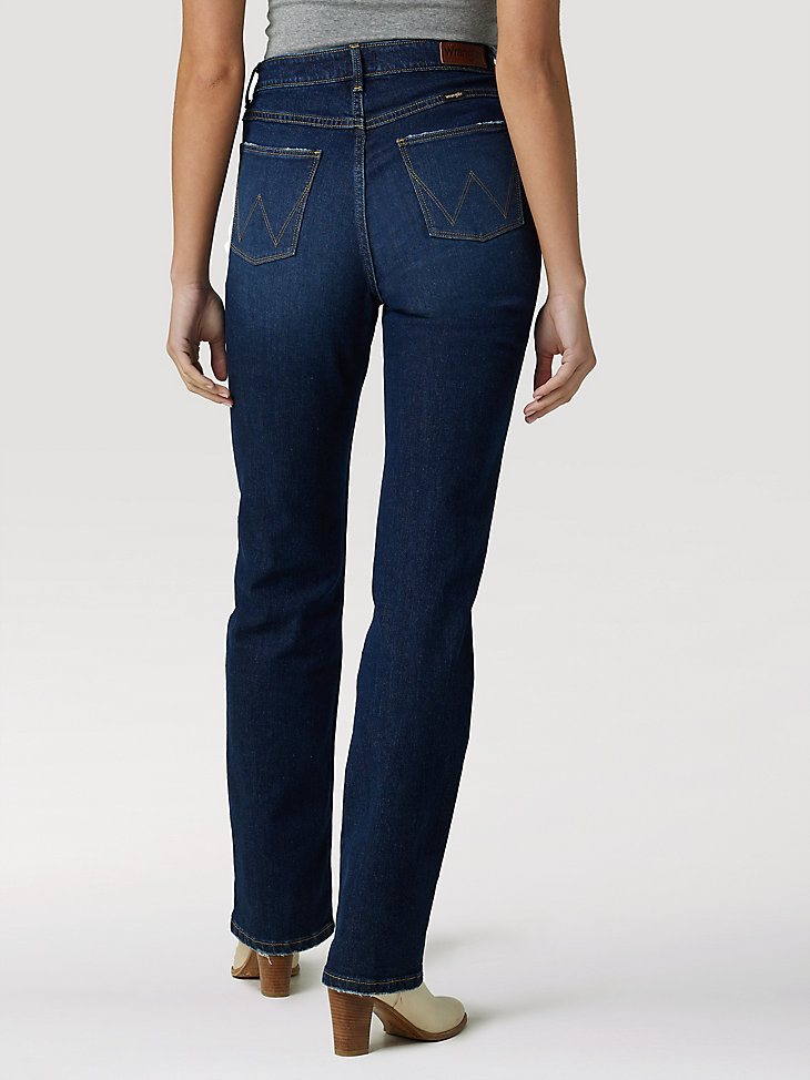 Women's Wrangler High Rise True Straight Leg Jean in Berry Dark