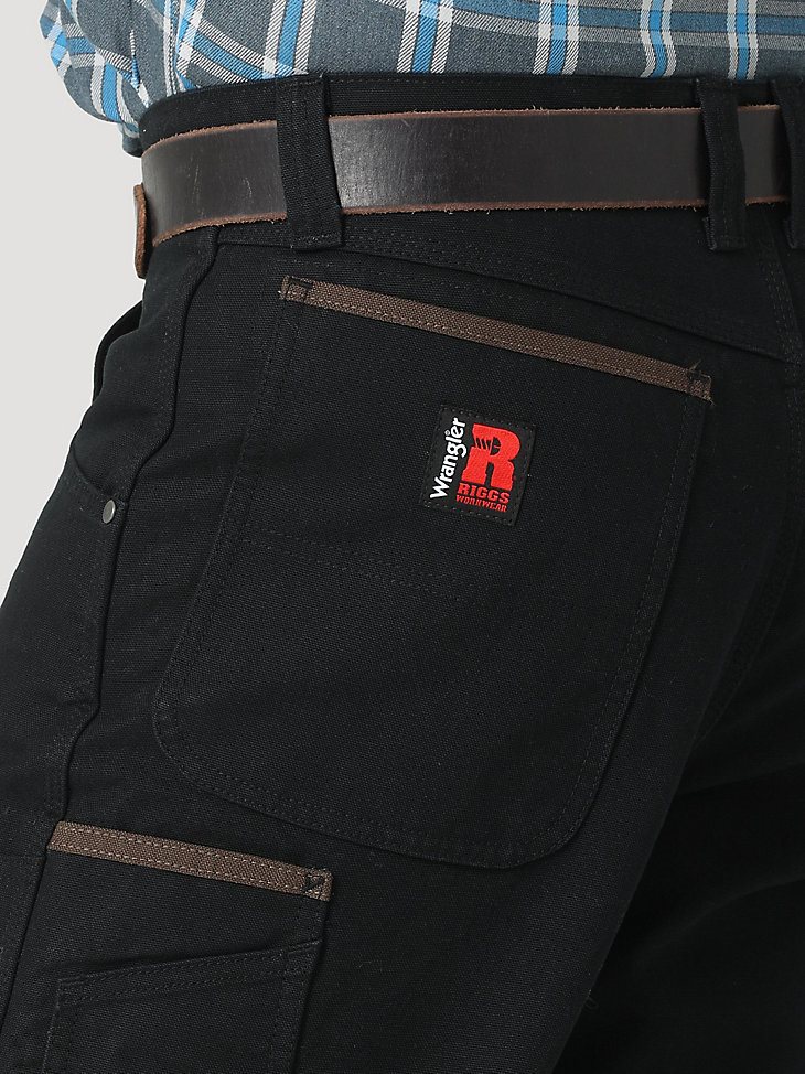 Wrangler RIGGS Workwear Mason Relaxed Fit Canvas Pant in Jet Black