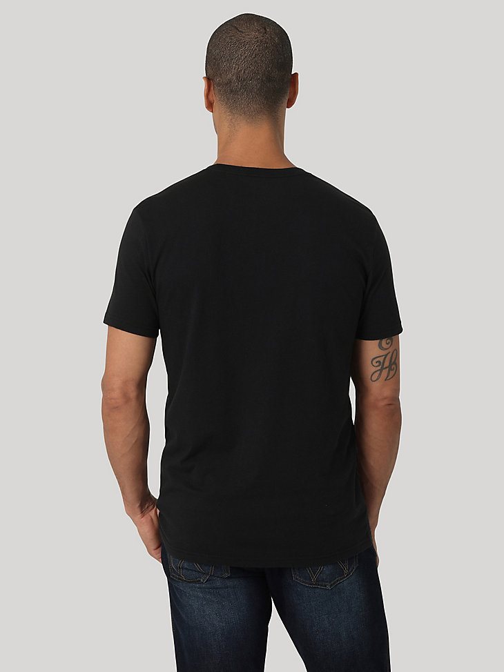 Wrangler Long Live Cowboys Mexico T-Shirt in Jet Black