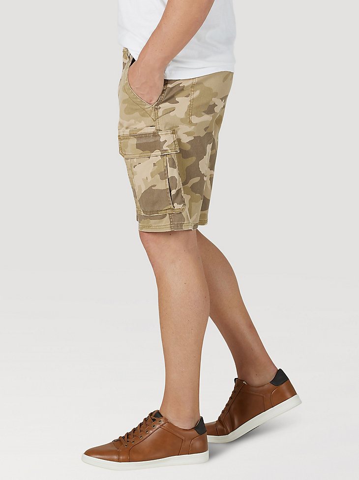 Men's Wrangler Authentics Stretch Cargo Short in Jungle Elmwood Camo