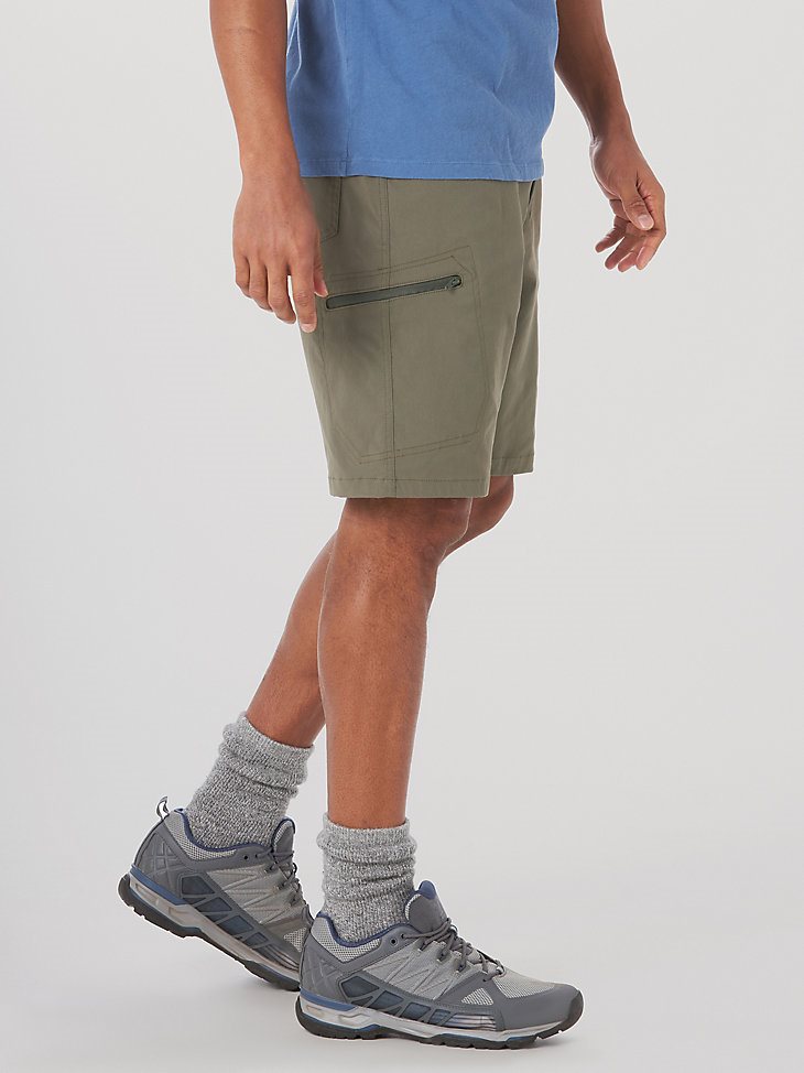Men's Wrangler Authentics Comfort Waist Cargo Short in Earth Green