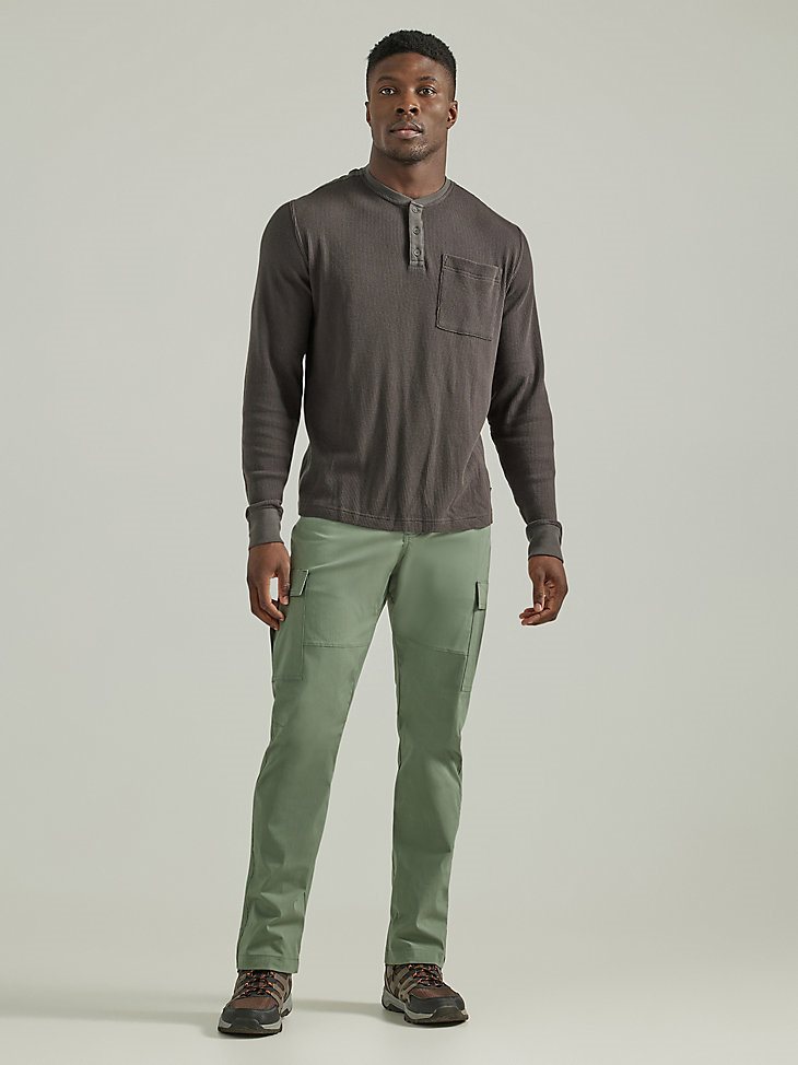 ATG by Wrangler Men's Henley in Raven Grey