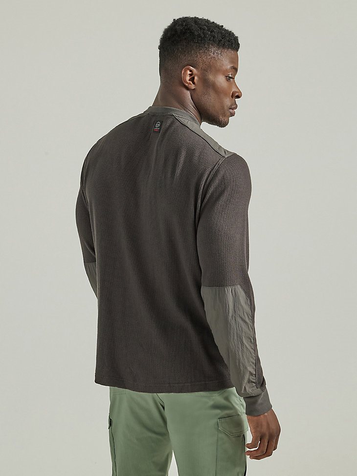 ATG by Wrangler Men's Henley in Raven Grey