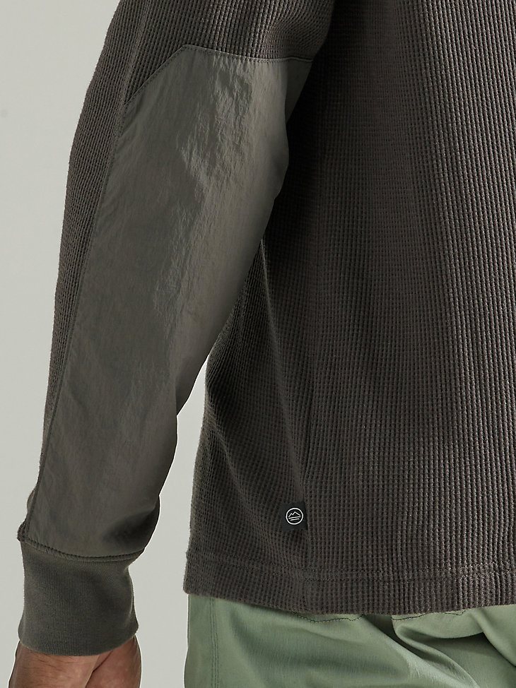ATG by Wrangler Men's Henley in Raven Grey