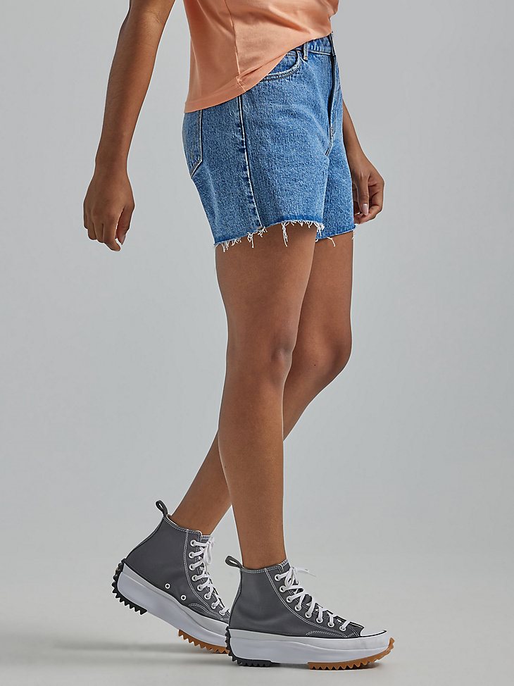 Women's High Rise Mid Thigh Short in Topaz