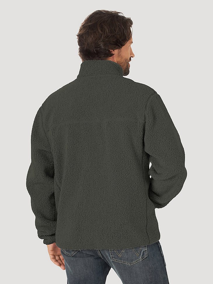 Men's Wrangler Zip Front Multi Pocket Sherpa Jacket in Deep Depth