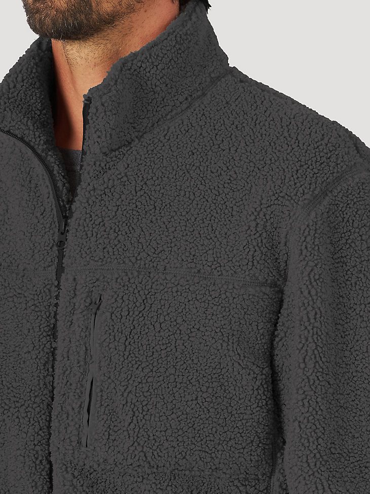 Men's Wrangler Zip Front Multi Pocket Sherpa Jacket in Deep Depth