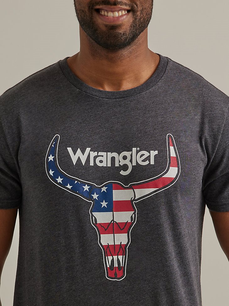 Men's Stars Stripe Graphic T-Shirt in Jet Black