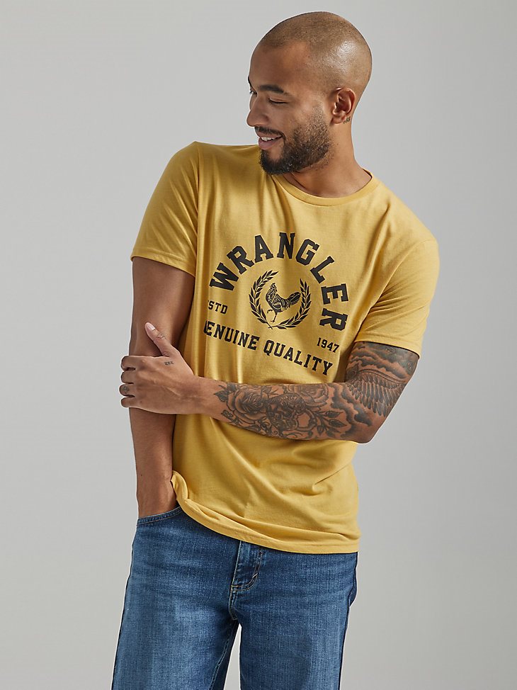 Men's Rooster Graphic T-Shirt in Ochre