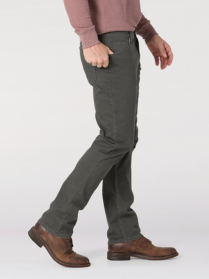 Men's Wrangler Authentics Slim Straight Twill Pant in Anthracite