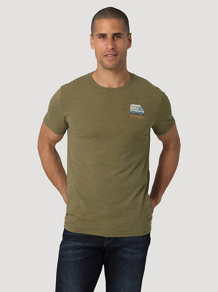 Wrangler Vintage Outdoor Camper T-Shirt in Capulet Olive