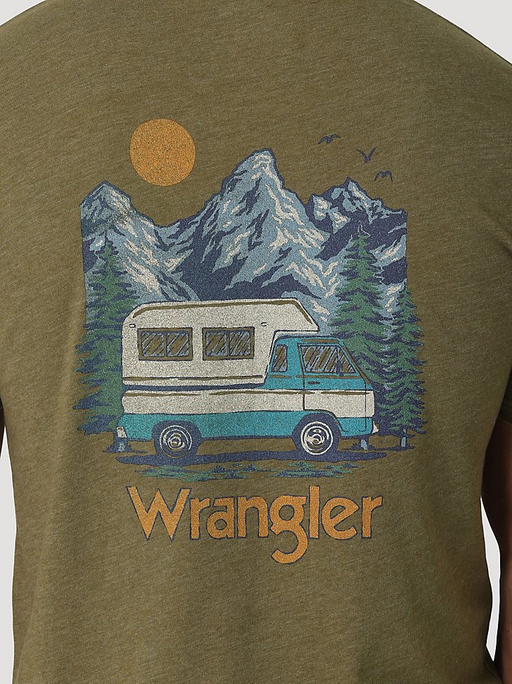 Wrangler Vintage Outdoor Camper T-Shirt in Capulet Olive