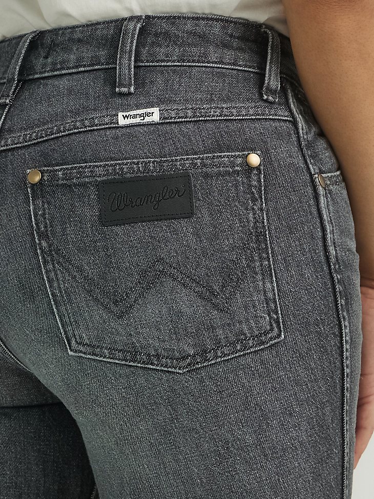 Women's Wild West High Rise Straight Jean in Washed Black