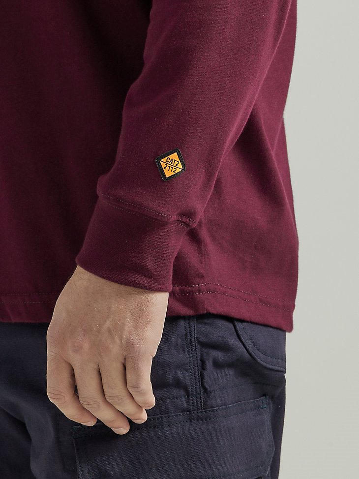 Wrangler FR Flame Resistant Long Sleeve Back Graphic T-Shirt in Wine