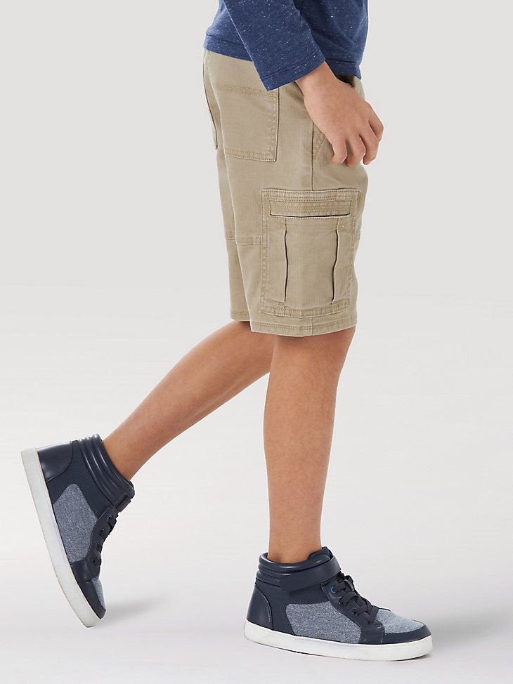 Boy's Wrangler Comfort Flex Cargo Short in Khaki